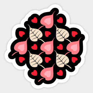 Hearts and Leaves Trellis- Valentine Lattice Sticker